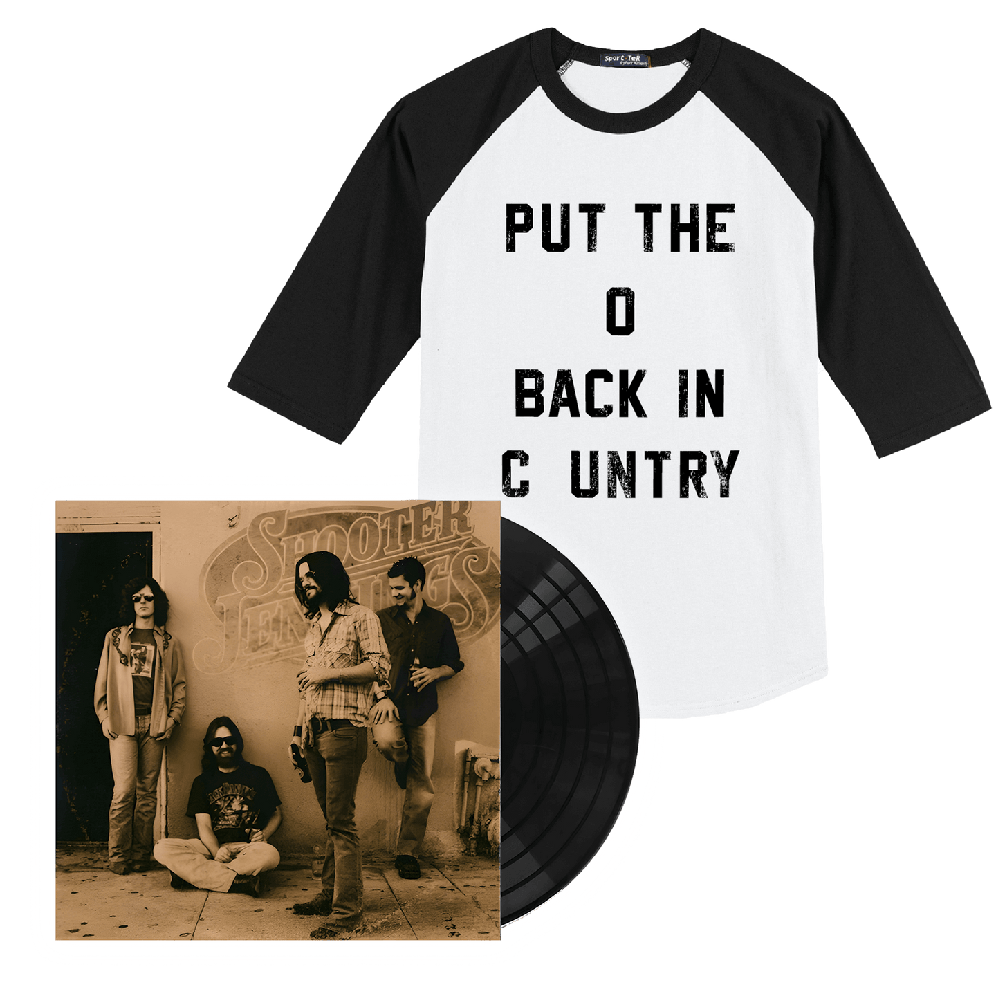 Shooter Jennings - Put The O Back in Country SIGNED LP + Baseball Tee  PRE-ORDER