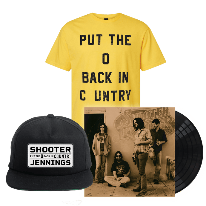 Shooter Jennings - Put The O Back in Country SIGNED LP + Tee + Patch Hat PRE-ORDER