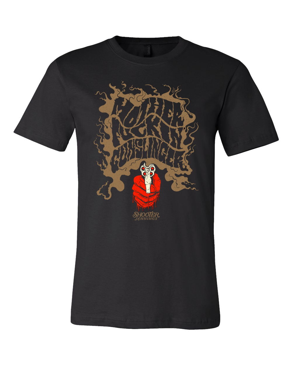 Gun Smoke T-Shirt - Shooter Jennings & Black Country Rock